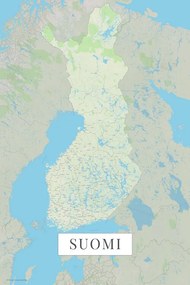 Χάρτης Finland color, (26.7 x 40 cm)
