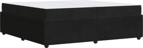 vidaXL Σκελετός Κρεβατιού με στρώμα Μαύρο 200 x 200 cm ύφασμα