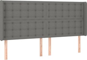 vidaXL LED Κρεβάτι με βάθρο με κεφαλάρι ύφασμα
