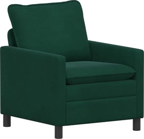 vidaXL Σετ Καναπέ 2 pcs Σκούρο Πράσινο Βελούδο