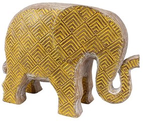 AFRICANA 1 DECO ΕΛΕΦΑΝΤΑΣ POLYRESIN ΚΙΤΡΙΝΟ 24,5x11xH17,8cm - 017441 - 017441