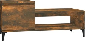 vidaXL Τραπεζάκι Σαλονιού Καπνιστή Δρυς 100x50x45 εκ. Επεξεργασμ. Ξύλο