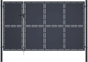 vidaXL Πόρτα Κήπου Ανθρακί 350x200 εκ. από Ατσάλι