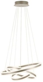Φωτιστικό Οροφής 39314 Tonarella Led 3XRing Champagne Eglo Μέταλλο,Πλαστικό