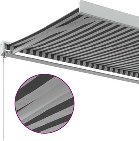 vidaXL Τέντα Πτυσσόμενη Ανθρακί και Λευκή 3,5x2,5μ. Ύφασμα / Αλουμίνιο