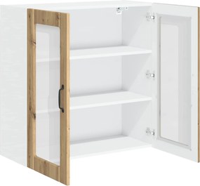vidaXL Ραφιέρα τοίχου LUCCA Artisan Δρυς 80 x 31 x 80 εκ.