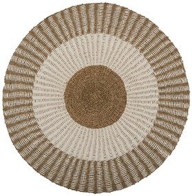 Χαλί KIRKI C7842 Στρόγγυλο από Φυσικές Ίνες Seagrass Λευκό-Φυσικό Φ150εκ. 150x150x3 εκ.