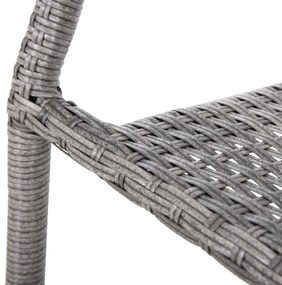 Καρέκλα - Πολυθρόνα MORNER C6074.02 Μεταλλική με Γκρί Rattan 55x58x87Υ εκ. 55x58x87 εκ.