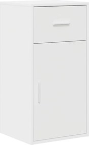 vidaXL Πλαϊνό γραφείο με συρτάρι Λευκό 38 x 34 x 75 εκ