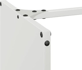 vidaXL Ράφι Καυσόξυλων Λευκό 40x30x80 εκ. Χάλυβας ψυχρής έλασης