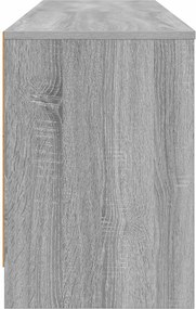 vidaXL Ντουλάπι κρεβατιού με ράφι 2 τεμ. Γκρι Sonoma 66 x 33 x 48 εκ.