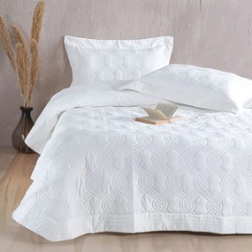 Κουβερλί Reina (Σετ 3τμχ) White Ρυθμός Υπέρδιπλo 235x250cm Microsatin