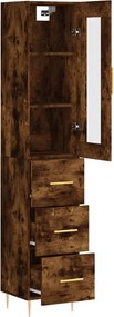 vidaXL Ντουλάπι Καπνιστή δρυς 34,5x34x180 εκ. από Επεξεργασμένο Ξύλο