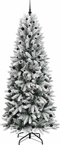 vidaXL Τεχνητό Χριστουγεννιάτικο Δέντρο με 300 LED Λευκό 240 cm