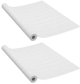 vidaXL Μεμβράνες Πόρτας Αυτοκόλλητες 2 τεμ. Λευκό Ξύλο 210x90 εκ. PVC