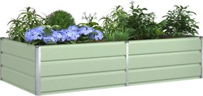 vidaXL Γλάστρα Παστέλ Πράσινο 195 x 100 x 45 εκ Επικαλυμμένος Χάλυβας