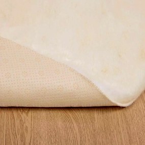 vidaXL Αντιολισθητικό χαλί από τεχνητή κουνελιού OLITE Κρεμ Ø 200 εκ.