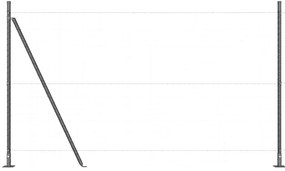 vidaXL Στύλος Περιφράξεων 13 pcs Γκρι Ατσάλι