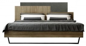 SB-00566 Κρεβάτι "ΜΟΡΦΕΑΣ" Διπλό σε χρώμα καρυδί-γκρι σκούρο 160x200
   , 1 Τεμάχιο