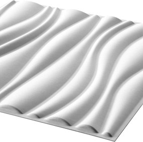 Πάνελ τοίχου 12 pcs Λευκό 50 x 50 cm Μορφοποιημένη Φυσική Ίνα Φυτού