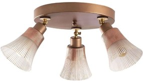 Φωτιστικό Οροφής - Πλαφονιέρα Foca 525NOR1122 Φ48x23cm 3xE27 40W Copper Opviq