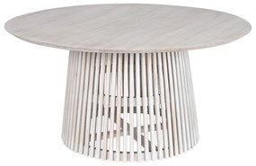 Τραπεζαρία Home ESPRIT Λευκό ξύλο mindi 150 x 150 x 75 cm