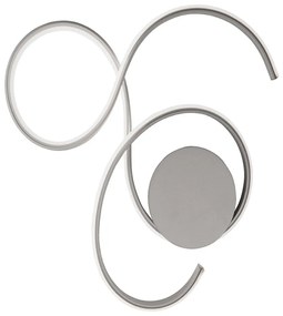 Φωτιστικό Τοίχου - Απλίκα Led Twist PL.TWIST/SILVER-PC Silver Ondaluce Μέταλλο,Γυαλί