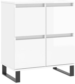 vidaXL Ντουλάπι Γυαλιστερό Λευκό 60x35x70 εκ. από Επεξεργασμένο Ξύλο