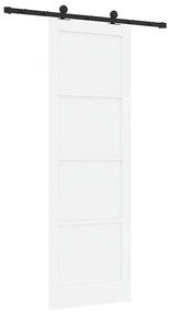 vidaXL Συρόμενη Πόρτα ORKDAL Λευκό και μαύρο 78 x 232 cm