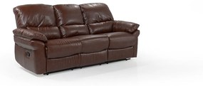 Καναπές τριθέσιος CHELSEA με ανάκληση χειροκίνητη &quot;Relax&quot;, Καφέ 216x98x103cm-TED1217