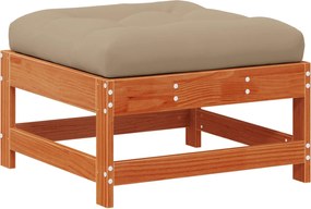 vidaXL Σετ Ξαπλώστρας Κήπου 10 pcs Κερωμένο Καφέ Στερεό πεύκο