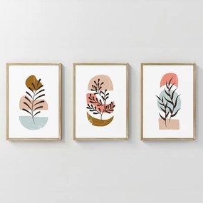 Πίνακας Thera pakoworld τρίπτυχος με ψηφιακή εκτύπωση και πλαίσιο 33x1.5x48εκ