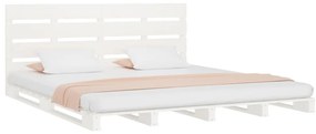 vidaXL Σκελετός Κρεβ. Χωρίς Στρώμα Λευκό 180x200 εκ Μασίφ Πεύκο