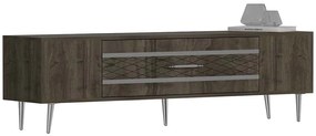 Έπιπλο Τηλεόρασης Dekolp 475OLV3004 150x35x48,2cm Walnut-Silver