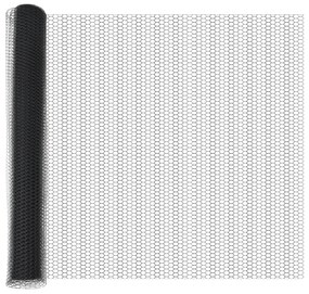 vidaXL Εξάγωνος Φράχτης Γκρι 1.4x25 μ Ατσάλι