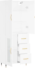 vidaXL Ντουλάπι Λευκό 69,5x34x180 εκ. από Επεξεργασμένο Ξύλο