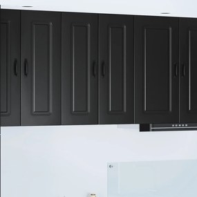 vidaXL Πάνελ πλυντηρίου πιάτων Kalmar 2 pcs Μαύρο Επεξεργασμένο Ξύλο