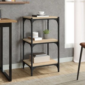 vidaXL Βιβλιοθήκη Sonoma Δρυς 40x33x70,5 εκ. Επεξεργ. Ξύλο &amp; Ατσάλι