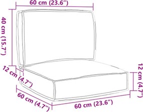 vidaXL Σετ Μαξιλαριών Πάγου 2 pcs Κρεμ Ύφασμα Όξφορντ