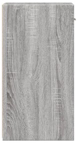 vidaXL Κομοδίνο Γκρι Sonoma 35x34x65 εκ. από Επεξεργασμένο Ξύλο