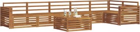 vidaXL Σειρά Καναπέ Εξωτερικού 7 pcs Φυσικό