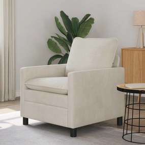 vidaXL Καναπές Κρεμ 76 x 81 x 87,5 εκ Βελούδο