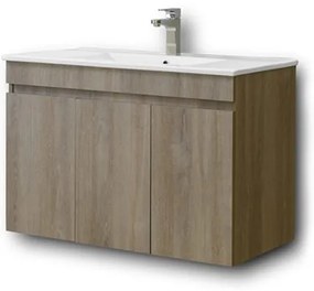 Πάγκος OMEGA BEIGE OAK 85 3BOM085BO0 82x44x60, Νιπτήρας 85x45  3BOM085BO0