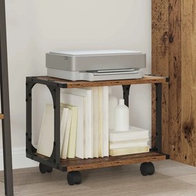 vidaXL Σταντ Εκτυπωτή Παλαιωμένο ξύλο 41 x 28 x 33,5 εκ.