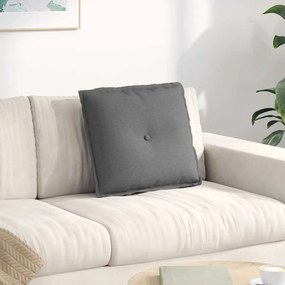 vidaXL Μαξιλάρι Πλάτης Σκούρο Γκρι 50 x 19 x 45 εκ ύφασμα