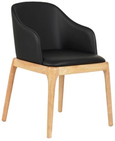 ΠΟΛΥΘΡΟΝΑ ΤΡΑΠΕΖΑΡΙΑΣ FURLAN HM9949.01 RUBBERWOOD ΣΕ ΟΑΚ-ΜΑΥΡΟ PU 54,5x58x78Υεκ.