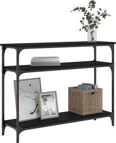 vidaXL Τραπέζι Κονσόλα Μαύρο 100x29x75 εκ. Επεξεργασμένο Ξύλο
