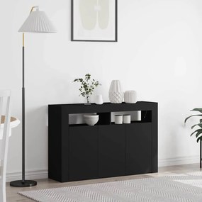 vidaXL Σαλονιού Μαύρο Ξύλο μηχανής 116 x 30 x 75 εκ Σαλονιού Ορθογώνιο