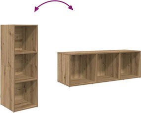 vidaXL Σετ επίπλου τηλεόρασης 3 pcs Καφέ Επεξεργασμένο ξύλο