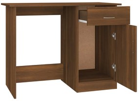 vidaXL Γραφείο Καφέ Δρυς 100x50x76 εκ. από Επεξεργασμένο Ξύλο